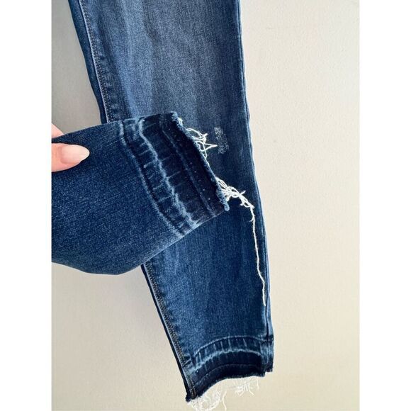 Spanx Distressed Raw Hem Skinny Legging Jegging Blue Ankle Jeans Women’s M - Picture 6 of 10